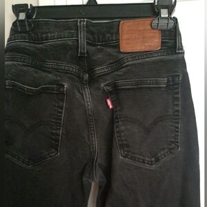 Levis 514 Straight Fit Jeans Black Denim Jeans Premium W30 L32 514-1615